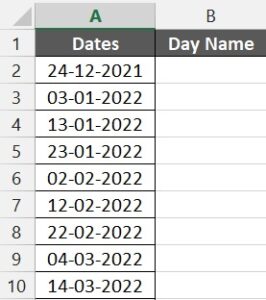 days from date using text